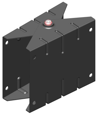 Svängbart väggfäste till slangvinda