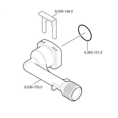 Kärcher K2x - K4x utloppsrör anslutning